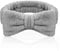 AOMIG Spa Stirnband, Gesicht Handgelenk Weiches Haarband Elastisches Handgelenk Schweißband Kosmetik Haarreif für Frauen Mädchen Gesichtsreinigung Schönheit Yoga (Haarband, Grau)