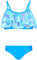 Aquarti Mädchen Bikini Set Bustier Bikinislip Zweiteiliger Badeanzug, Farbe: 030G mit Rüschen/Meerjungfrau Blau/Grün/Violett, Größe: 128