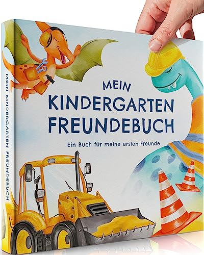 Milula Studios Freundebuch Kindergarten - Mein Kindergarten Freunde Buch mit Hardcover Einband Ersten - Freundschaftsbuch