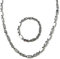 ayados Plattenkette Set Edelstahl 60cm 4mm bis 10,5mm Cuban Halskette + Armband Platten Kette (6,5mm x 60cm, Plattenkette Silber)
