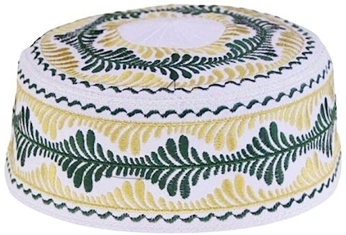 Danlai Kinder Muslimische Gebetshut Islamischer Kufi Rund Schädel Cap Atmable Stickerei Saudi -arabien Beanie Hut Sonnenhut Für Kinder