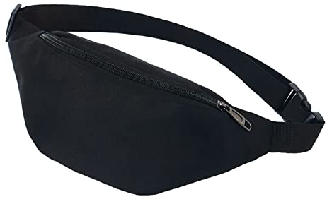 Bauchtasche Gürteltasche Hüfttasche Sport Für Damen Und Herren Wasserdicht Bauchtasche, Gürteltasche Bauchtasche Damen Herren Wasserdicht Outdoor Sport Hüfttasche Mit Camping Running (Schwarz)