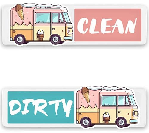 MUKA Dishwasher Magnet Clean Dirty Sign Spülmaschine Clean Dirty Schild Geschirrspüler Sauber Schmutzig Schild für Kitchen Gadgets