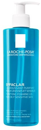 La Roche-Posay Effaclar Gesichtsreiniger, schäumendes Gel für fettige Haut, Acnei, 400 ml