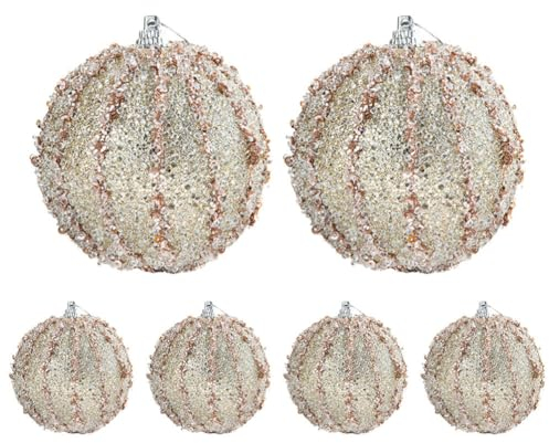 Sosoport 6St 8 cm große Weihnachtsdekorationskugel weihnachtskugeln dekor Kunststoff christbaumkugeln rote Weihnachtsbaum weihnachtsglühbirnen Weihnachtsdekore Weihnachtsparty-Ornamente 8cm