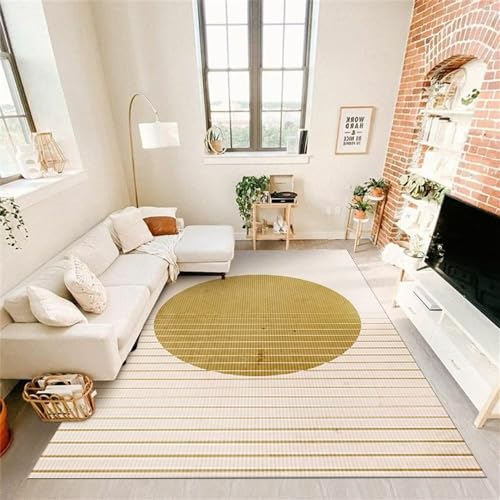 Kunsen Hochflor Teppich Abstrakte Mode kleiner Teppich Mehrfarbig hochflor Teppich Laufteppich140x200CM