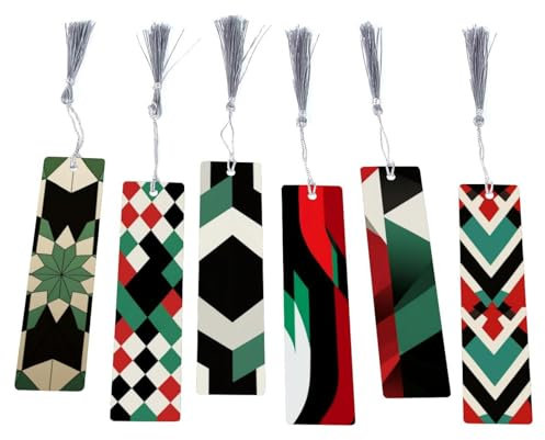 6 Stück Lesezeichen, Palästina Lesezeichen Geschenkbox Set, Lesezeichen für Buchliebhaber, ein einzigartiges Geschenk für Männer, Frauen, Kinder