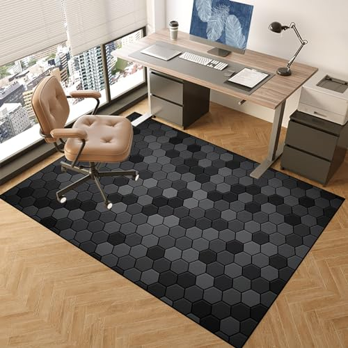 160 x 180 cm Unterlage Schreibtischstuhl | Bodenschutzmatte | Teppich Kratzfest für Parkett und Hartböden | Bürostuhl Unterlage für Stühle | Anti-Silp Computerstuhl Teppiche | Upgrade Version