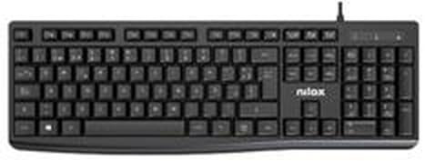 Nilox NXKBE000013 Clavier QWERTY espagnol Noir