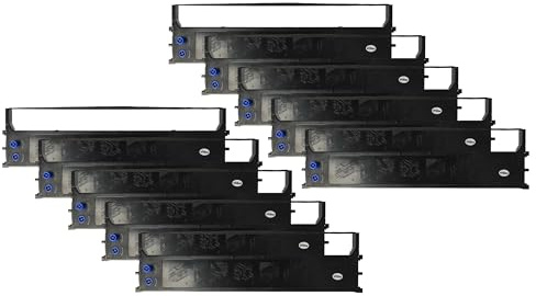 vhbw 10x Farbband Schriftband kompatibel mit OKI Microline ML-1120, ML-1120 eco, ML-1190, ML-1190c Nadeldrucker, Bondrucker - Schwarz
