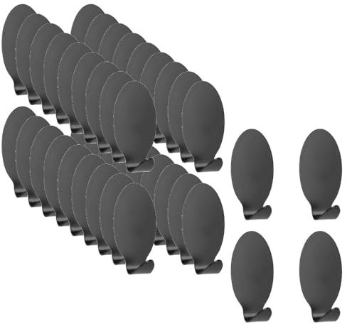 Metaltex 40 294504004 Hafthaken Lilliput, oval, Inox schwarz