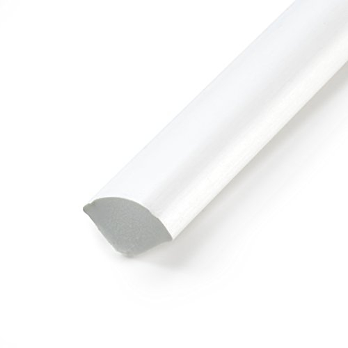 2,5m DQ-PP PVC VIERTELSTAB | Weiss | 13mm x 13mm | Kunstoff Winkelprofil