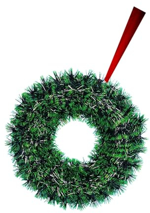 Runder Weihnachtskranz für Haustür, Kamin, hängende Girlanden, Fenster, Wand, Tür, Heimdekoration, 2024, Navidad, Weihnachtszubehör, 42 cm
