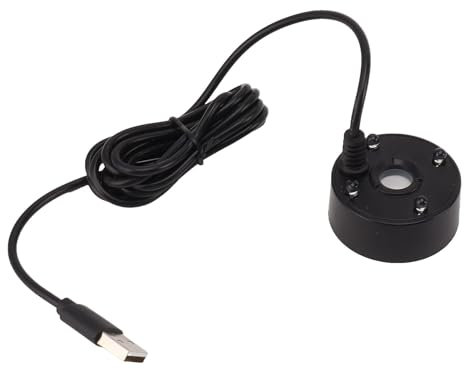 Pwshymi Teichnebler, Wasserdichter 5-V-Nebelmacher, Bunte LED-Leuchten für den Innenbereich (Schwarz)