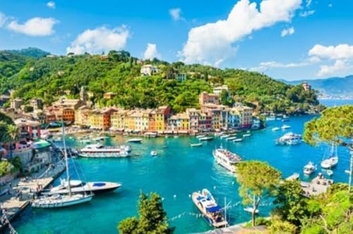 adrium Acryl-Bild 50 x 30 cm: Schöne Aussicht auf Portofino, Ligurien, Italien (57224784)