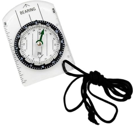 Compass, Acrylic Orienteering Compass, Survival Gear Compass, Outdoor Navigation Tool, Portable Compass for Backpacking, Hiking, Camping, Hunting, Survival