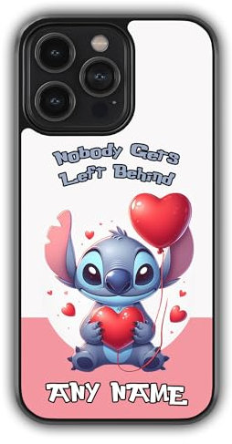 mypetsdirect.co.uk iPhone 12 Compatible Personalised Cute Stitch Phone Case, Stich Bumper Cover, Anti-Scratch, Anti-Drop, Camera Lens Protection, Sidewall Bumper, ShockProof Drop Protection