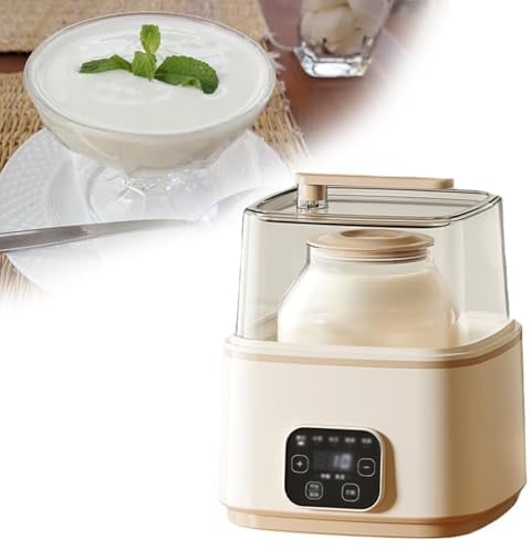 DOJOEUU Yogurtera eléctrica, máquina de fermentación de natto Multifuncional con función de temporización, máquina automática Inteligente for Hacer Yogur, 7 programas preestablecidos