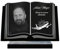 ETERNEL - Personalisierte Grabplatte Buch Flugzeug Foto und personalisierbarer Text, lasergravierte Grabplatte für Hommage, Friedhofsplatte, Grab, Grabstätte, Trauer