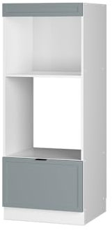 Vicco Armoire Micro-Ondes Fame-Line, Bleu Clair-Gris, 60 cm Ouvert