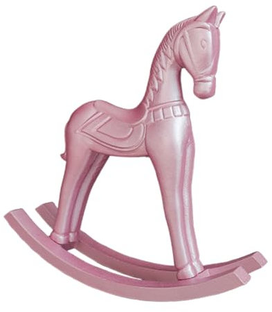 PRETYZOOM Schaukelpferd Aus Holz Robust Holzpferd Figur Vintage Kleine Pferdeskulptur Geschnitztes Pferd Dekoration Für Home Decor Bauernhaus Pferdeornament