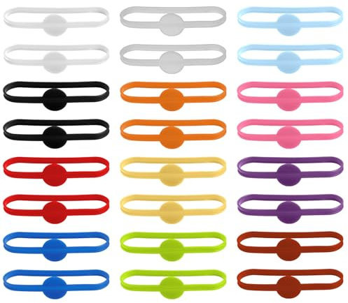 24 Pcs Marqueurs de Verre à Vin en Silicone Marque, Marque-Verres Colorés Réutilisables pour Coupes, Bouteilles de Champagne et Cocktails, Idéal pour Fêtes et Cadeaux (Multicolore)