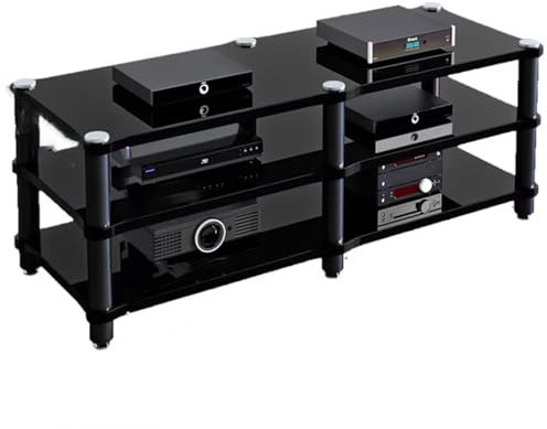 WLCGYD Audio Rack HiFi Regal HiFi-Stereoschrank, Doppelt Breiter AV-Medienständer – Anzeige Von Entertainment-Stereoanlage/Verstärker/DVD-Player, Eck-TV-Ständer(120x54cm/47.2x21.2in)