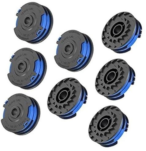 ZAPYVET Bobine de Fil de Coupe-Bordures, diamètre 1,65 mm, Double Fil de 8,3 m de Long, for Greenworks, for Coupe-Bordures 40 V G40LT, G40LTK2 et G40LTK2x (8) Bobine pour Tondeuse à Gazon
