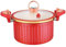 Pequeña olla a presión, olla a presión micro 11x5.5 Iorn recubierto de esmalte pequeño con cerradura, para todo tipo de estufa, rojo