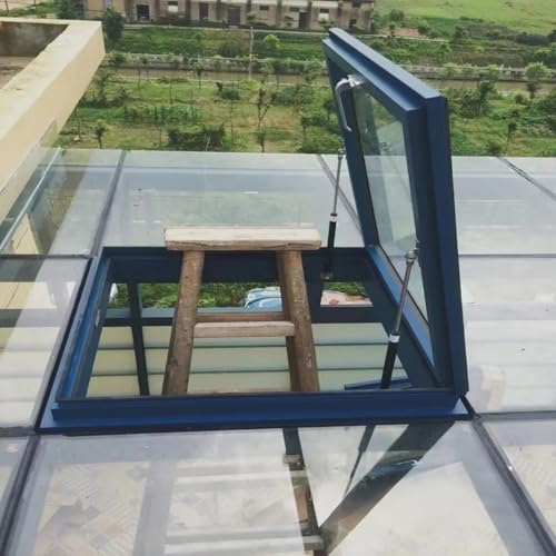 Finestra del lucernario per tetto della casa, finestra del lucernario manuale, finestra del tetto dell'uscita personalizzata e finestra del seminterrato del lucernario, vetro temperato e telaio in