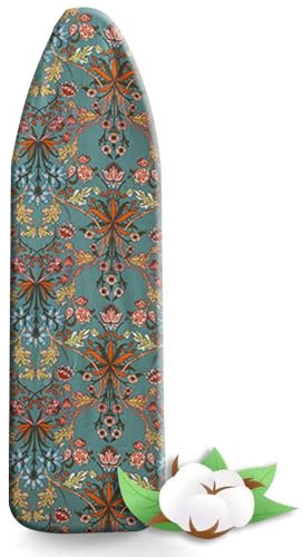 OPOLDBDMAC Bügelbrettbezug Groß 130x30 135x35 Bügelbrett Bezug Extra Dicke Baumwolle, Bügeltischbezug Ersatzbezug Mit Elastischem Rand Und Klettverschlüssen ﻿(Vine Flowers)