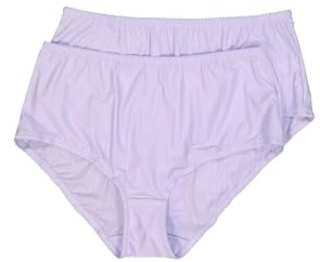 Ulla Popken Damen große Größen Übergrößen Plus Size Midislips, 2er-Pack, Nadelstreifen zartes Lavendel 54+ 800279818-54+