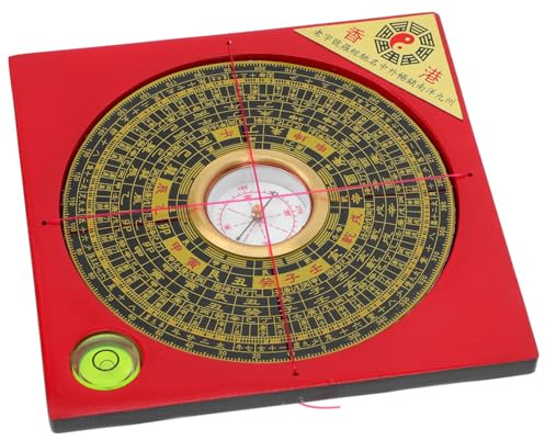 GOOHOCHY Chinesischer Feng Shui Kompass Luo Pan Dekoration 3 Zoll aus Langlebigem Material für Büro Zuhause Tempel Geschenk für Glück und Harmonie