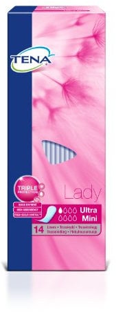 TENA Lady Ultra Mini für sehr leichte Blasenschwäche, 28 Stück, 2er Pack (2 x 28 Stk)