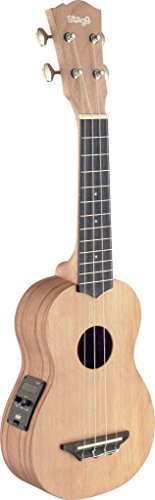 Stagg 25020340 USX-ROS-SE SD Cedar Electro Akustik Soprano Ukulele rot