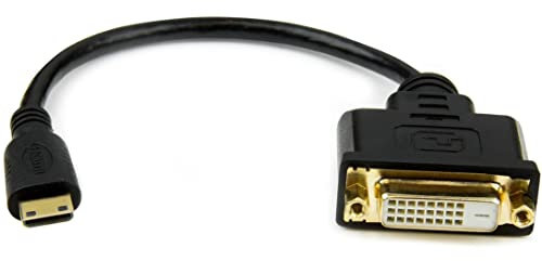 StarTech.com Adaptateur vidéo Mini HDMI vers DVI-D de 20 cm - Convertisseur Mini HDMI vers DVI - M/F - 1920x1200 - Noir (HDCDVIMF8IN)