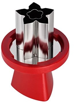 triangle 90 849 02 10 Gemüseausstecher-Set, Stahl, Silber/rot, 29,5 x 3 x 4 cm