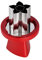 Triangle Set Gemüseausstecher, Stahl, Silber,rot, 29.5x3x4 cm