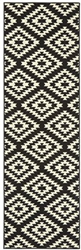 Hanse Home Teppich Läufer Nordic 80x400cm – Teppichläufer Weicher Kurzflor Teppich Modern Raute Design Läufer für Flur, Schlafzimmer, Kinderzimmer, Badezimmer, Wohnzimmer, Küche Dekoläufer – Schwarz