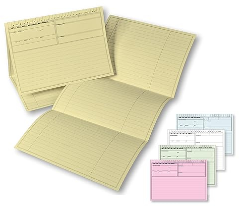 Meyer-Wagenfeld | Karteitaschen für Arzt, Praxis, Krankenhaus | 500 Stück | DIN A5 | Farbe: Gelb | 190g/m² Karton