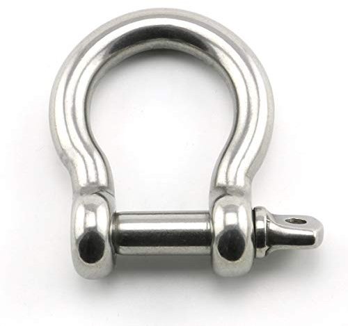 heyous 1/2 Inch 12mm Screw Pin Anchor Shackle Stainless Steel Heavy Duty Bow Shape Load Clamp for Chains Wirerope Lifting Paracord Outdoor Camping Survival Rope Bracelets