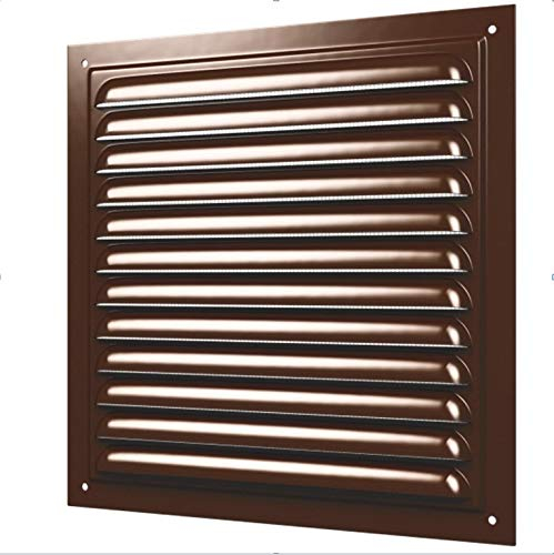 Griglia di ventilazione in metallo con griglia di ventilazione Insect Net (200 x 200 mm marrone)