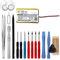 subtel, Akku für mp3 Player kompatibel mit Apple iPod Nano 1 Gen. - A1137, MA005LL/A (3.7V, 400mAh) + Werkzeug-Set