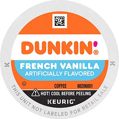 Dunkin' French Vanilla Flavored Coffee, 22 capsules Keurig K-Cup
