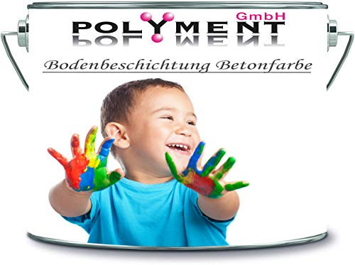 Polyment GmbH Peinture de sol en résine époxy - Revêtement de sol intérieur - Peinture pour carrelage - Peinture béton - Sol industriel - Peinture de garage, cave, salon - Résine de coulée époxy (gris