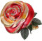 Christbaumschmuck Christbaumhänger Inge-Glas mit Sternenkrönchen, handbemalt und mundgeblasen, Rose, 5 cm, Weihnachtsträume