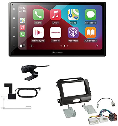 Pioneer SPH-DA160DAB 2-DIN Autoradio CarPlay Android Auto Bluetooth DAB USB passend für KIA Sportage 2010-2015 grau/anthrazit