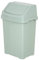JMS we create smile - Plastic Dustbin Waste Bin Swing Lid/Flap Lid Bins Trash Can Rubbish Waste Bin Storage Bin With Lid For Home Office Garden Use - Made in UK (25 Litre, Silver Sage)