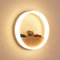 Gorssen LED Wandleuchte Holz, 12W LED Innen Wandlampe Moderne Rundes Design LED Wandbeleuchte 2700K Warmweiß, Flurlampe Nachtlampe, Schlafzimmer Treppenhaus Flur Wandbeleuchtung Innenbeleuchtung