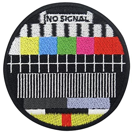 Finally Home No Signal Retro Fernseher Patch zum Aufbügeln | Old School Patches, Vintage Bügelbild, Flicken, Aufnäher, Bügelpatch